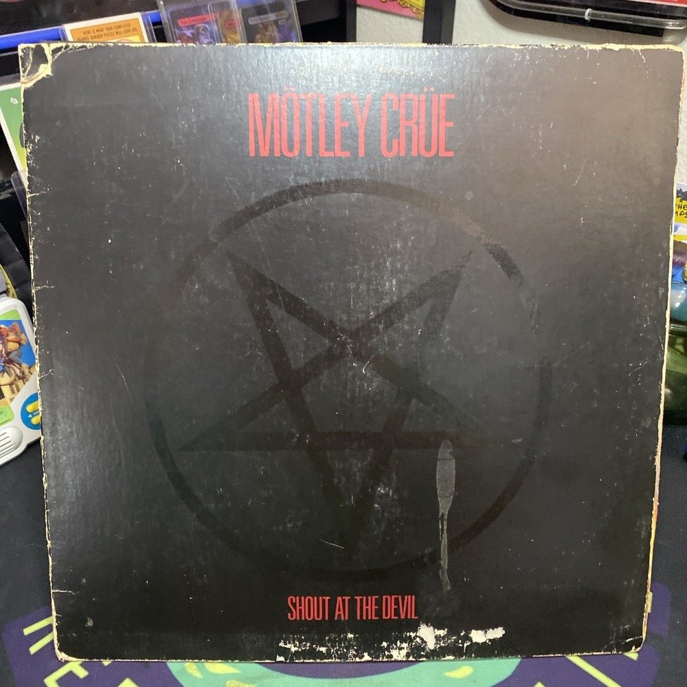 Motley Crue Shout at the devil 1983 Record vinyl Wear To Sleeve See Pics